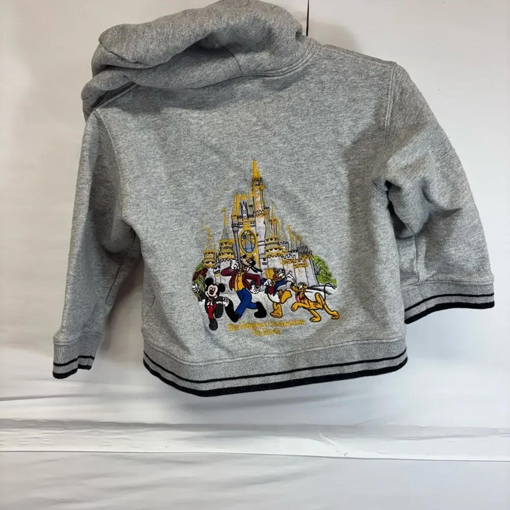 Vintage 90s Walt Disney World Kids THE HAPPIEST CELEBRATION ON EARTH Zip 24mons